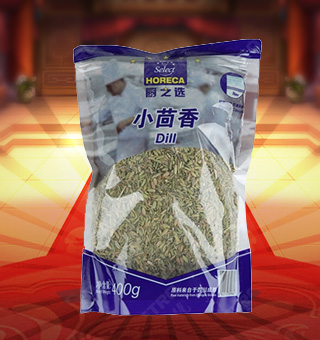 廚之選(HORECA SELECT)小(xiǎo)茴香産自四川成都400g每袋，選用上(shàng)等的小(xiǎo)茴香為(wèi)原料精心制(zhì)作(zuò)而成，品質天然，口味純正。除了肉類、魚類、家(jiā)禽的烹饪外，還(hái)适用于熏腌制(zhì)品、拌餡、鹵汁、面拖。經現代先進的工藝加工制(zhì)作(zuò)，使營養充分保留，美味健康，深受消費者的喜愛(ài)。