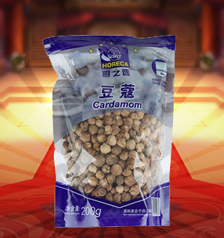 廚之選(HORECA SELECT)豆蔻産自四川成都200g每袋，精細加工而成，質量上(shàng)乘，備受廣大(dà)專業廚師(shī)和(hé)消費者歡迎和(hé)厚愛(ài)，是您廚房(fáng)必備品。保留了豆蔻中原有(yǒu)的滋味、氣味和(hé)全部的營養物質，風味獨特，定會(huì)讓您回味無窮。不使用化學劑、無化學殘留、不破壞營養成分，給家(jiā)人(rén)一份天然、一份健康、一份安心。