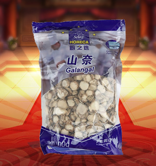 廚之選(HORECA SELECT)山(shān)奈産自四川成都500g每袋，精細加工而成，質量上(shàng)乘，備受廣大(dà)專業廚師(shī)和(hé)消費者歡迎和(hé)厚愛(ài)，是您廚房(fáng)必備品。保留了山(shān)奈中原有(yǒu)的滋味、氣味和(hé)全部的營養物質，風味獨特，定會(huì)讓您回味無窮。不使用化學劑、無化學殘留、不破壞營養成分，給家(jiā)人(rén)一份天然、一份健康、一份安心。