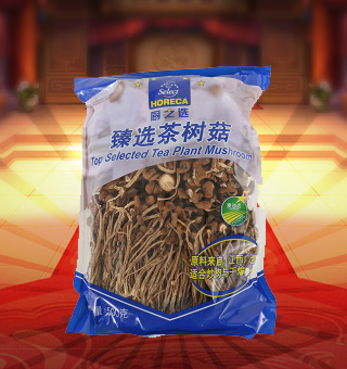 廚之選(HS)臻選茶樹(shù)菇産自浙江麗(lì)水(shuǐ)250g每袋，産品呈小(xiǎo)圓形，收縮得(de)很(hěn)緊，肉頭厚實，根蒂短(duǎn)小(xiǎo)，并且及時(shí)采摘，确保新鮮。澤誘人(rén)聞之香味沁人(rén)，食之口感渾厚、爽滑，鮮美多(duō)汁，令人(rén)垂涎欲滴，營養價值極高(gāo)。采用透明(míng)的袋式包裝，産品色澤清晰可(kě)見，方便消費者們的選購，質量有(yǒu)保證，可(kě)放心購買。