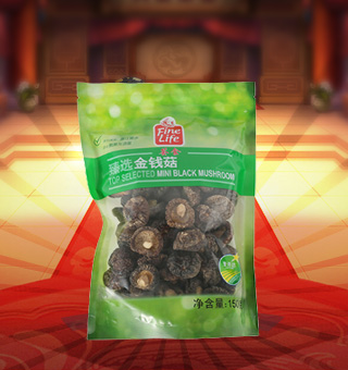 荟食(FINE LIFE)臻選金錢(qián)菇産自浙江麗(lì)水(shuǐ)150g每袋，精選優質香菇，菇肉肥厚，色澤均勻，厚實圓潤，自然鮮美，味道(dào)純正，方便食用。香菇具有(yǒu)高(gāo)蛋白、低(dī)脂肪和(hé)多(duō)種維生(shēng)素等營養成分，可(kě)用來(lái)配菜、搭配煲湯、小(xiǎo)炒等多(duō)種吃(chī)法。