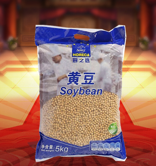 廚之選(HORECA SELECT)黃豆産自吉林白城5kg每袋，精選優質黃豆，粒大(dà)色黃、飽滿渾圓，用清水(shuǐ)洗淨後，炒、煮、炖均可(kě)，還(hái)可(kě)制(zhì)成豆漿飲用。富含人(rén)體(tǐ)所需的多(duō)種維生(shēng)素、礦物質及微量元素，營養美味，深受廣大(dà)消費者的認可(kě)與喜愛(ài)。